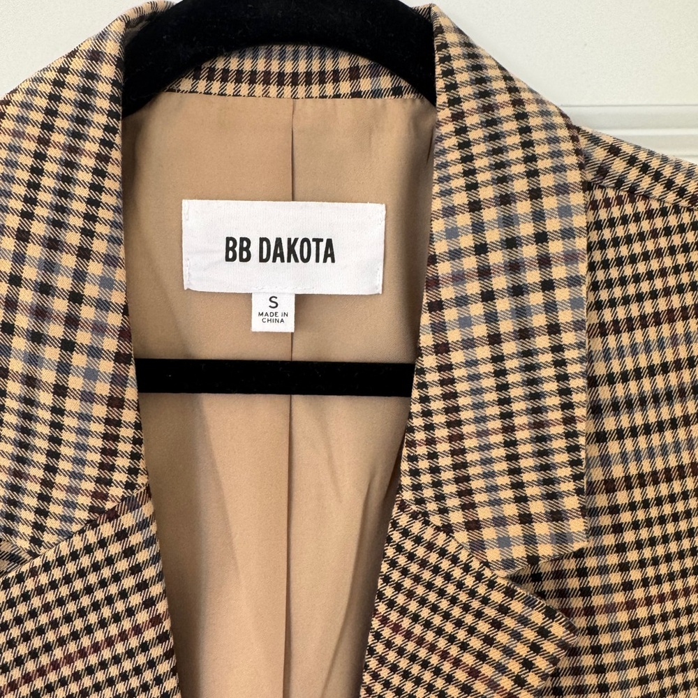 BB Dakota Check This Out Blazer in Brown Size Small - Picture 2 of 6